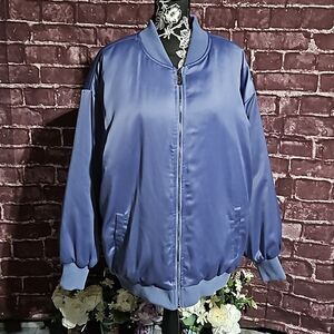 Steve Madden Blue Ice Bomber Jacket Size XL NWT